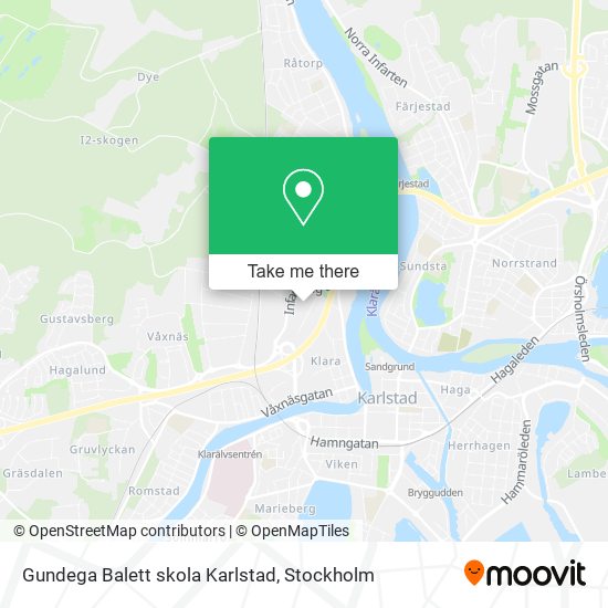 Gundega Balett skola Karlstad map