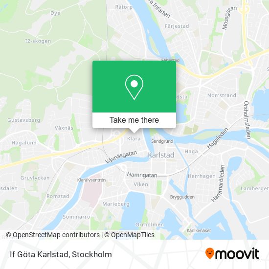 If Göta Karlstad map