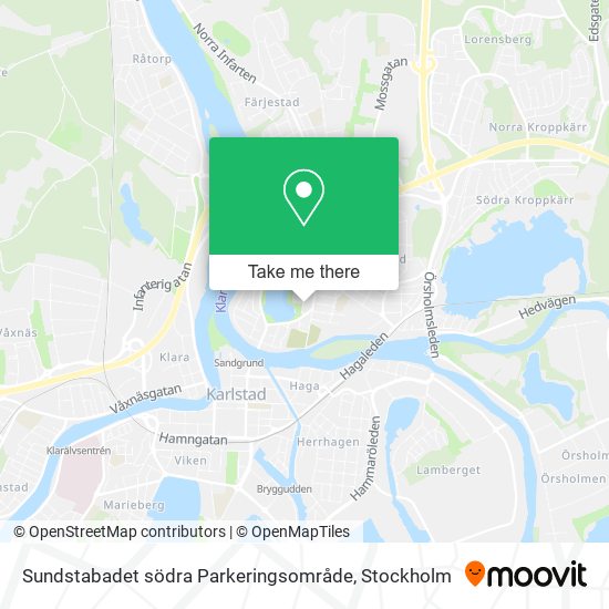 Sundstabadet södra Parkeringsområde map