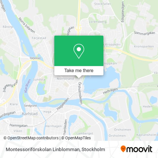 Montessoriförskolan Linblomman map