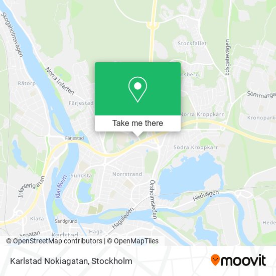 Karlstad Nokiagatan map