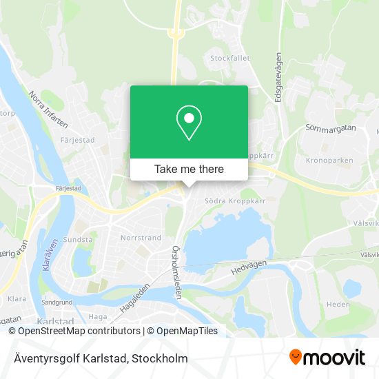 Äventyrsgolf Karlstad map