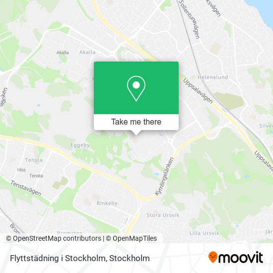Flyttstädning i Stockholm map