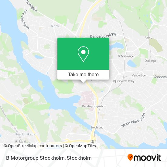 B Motorgroup Stockholm map