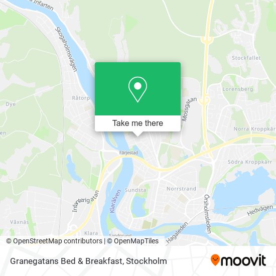 Granegatans Bed & Breakfast map