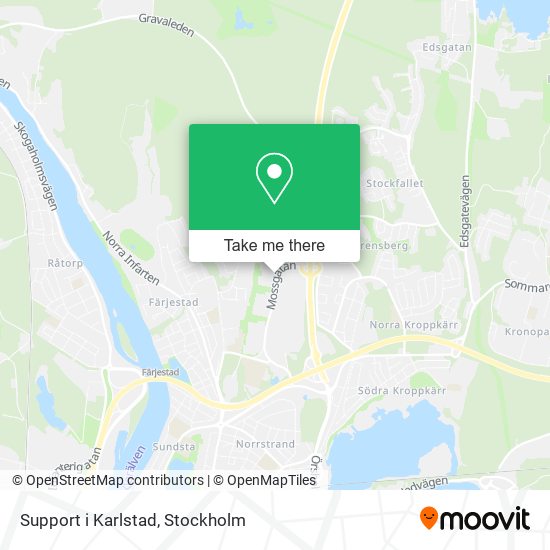 Support i Karlstad map