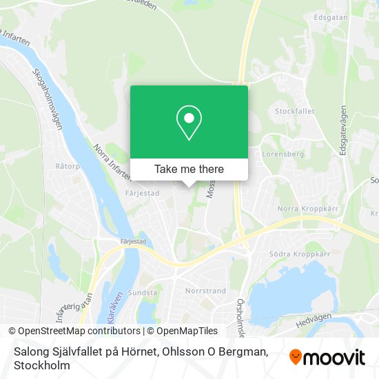Salong Självfallet på Hörnet, Ohlsson O Bergman map
