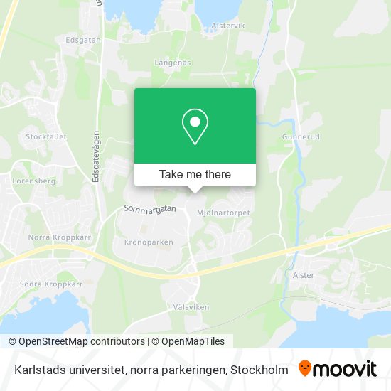 Karlstads universitet, norra parkeringen map