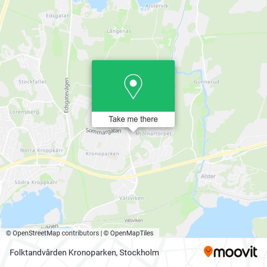 Folktandvården Kronoparken map