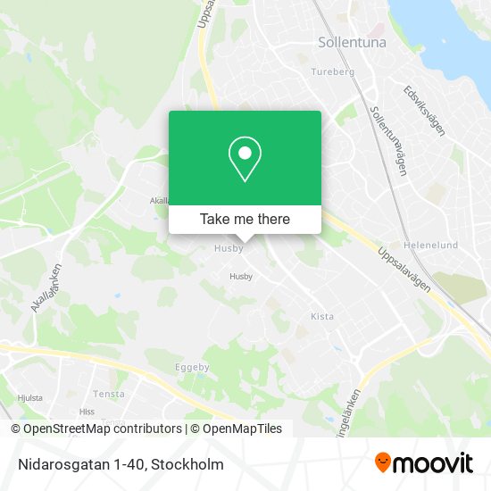 Nidarosgatan 1-40 map