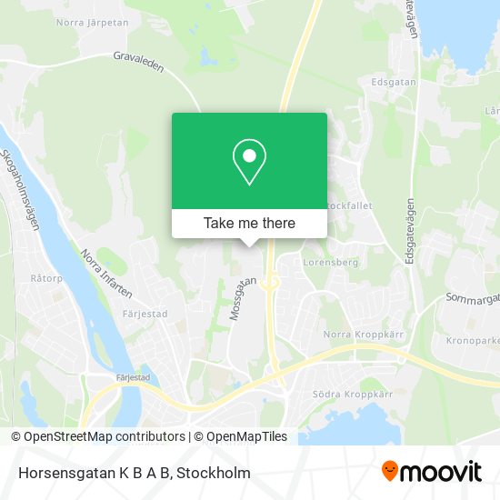 Horsensgatan K B A B map