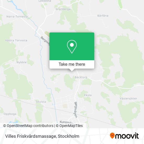 Villes Friskvårdsmassage map