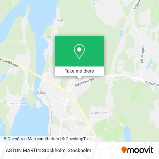ASTON MARTIN Stockholm map