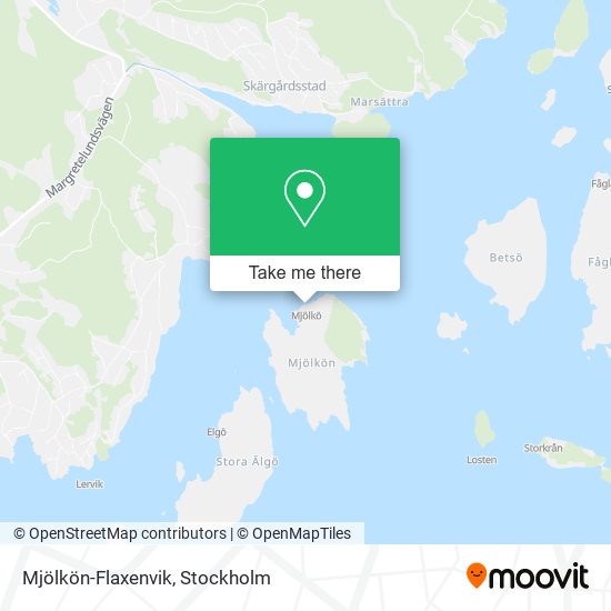 Mjölkön-Flaxenvik map