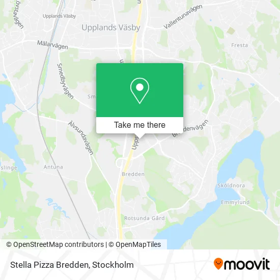 Stella Pizza Bredden map