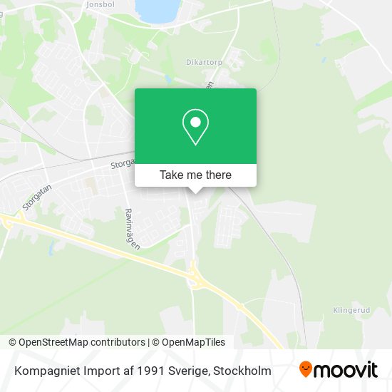 Kompagniet Import af 1991 Sverige map