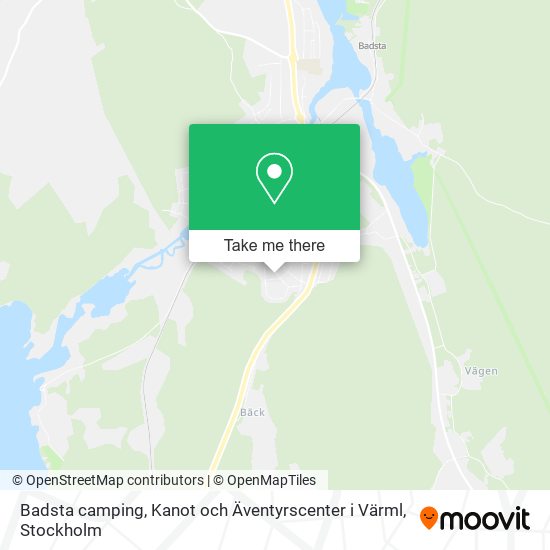 Badsta camping, Kanot och Äventyrscenter i Värml map