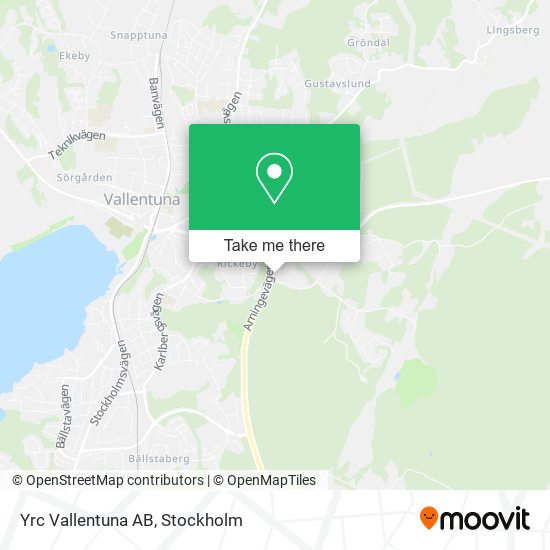 Yrc Vallentuna AB map
