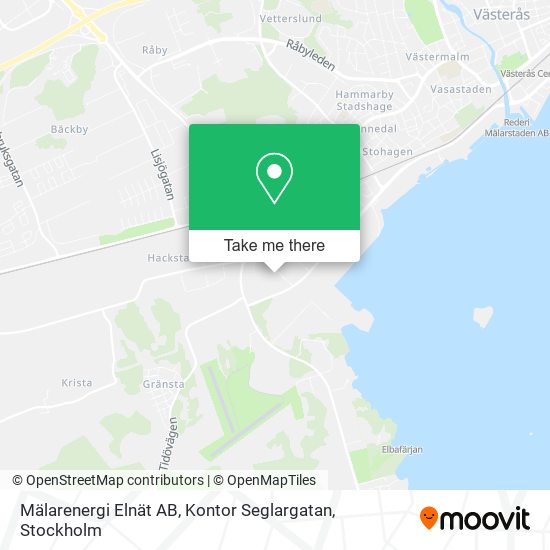 Mälarenergi Elnät AB, Kontor Seglargatan map