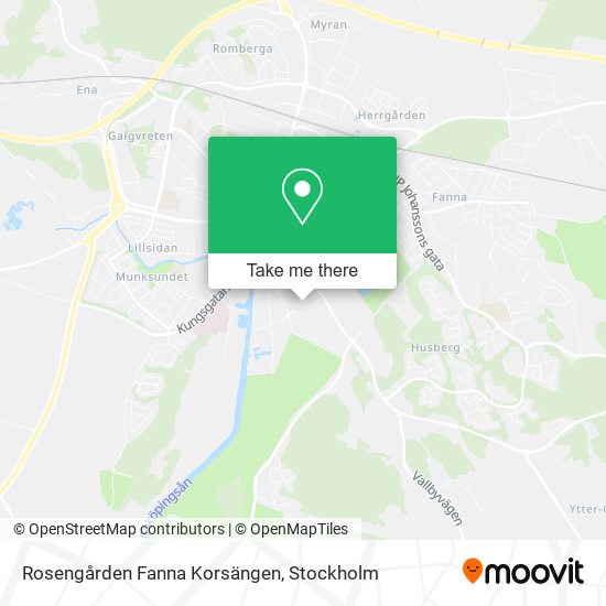 Rosengården Fanna Korsängen map