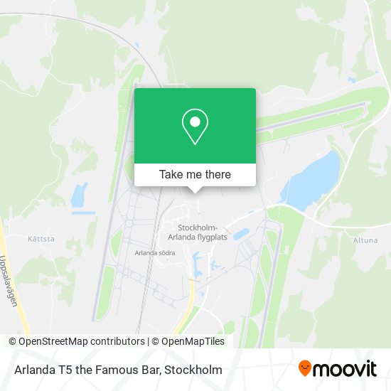 Arlanda T5 the Famous Bar map