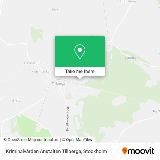Kriminalvården Anstalten Tillberga map