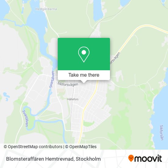Blomsteraffären Hemtrevnad map