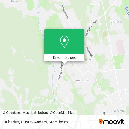 Alberius, Gustav Anders map
