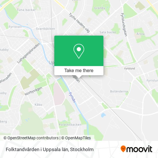 Folktandvården i Uppsala län map