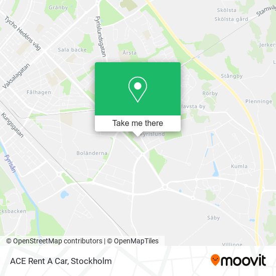 ACE Rent A Car map