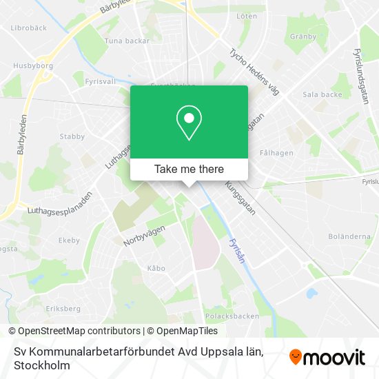 Sv Kommunalarbetarförbundet Avd Uppsala län map