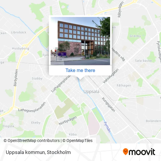 Uppsala kommun map