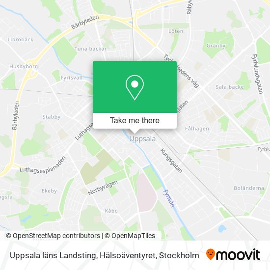 Uppsala läns Landsting, Hälsoäventyret map