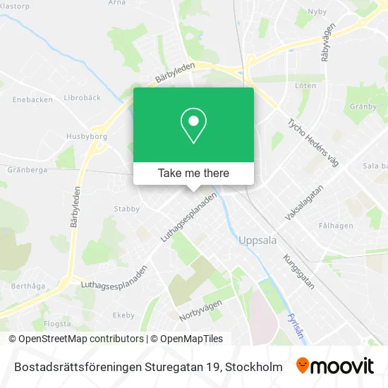 Bostadsrättsföreningen Sturegatan 19 map