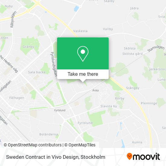 Sweden Contract in Vivo Design map