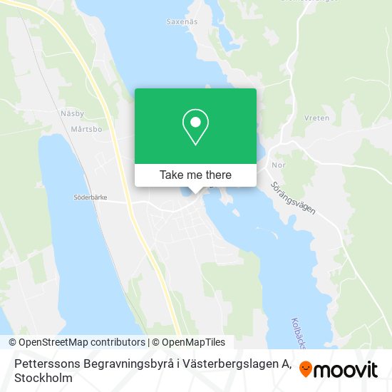 Petterssons Begravningsbyrå i Västerbergslagen A map