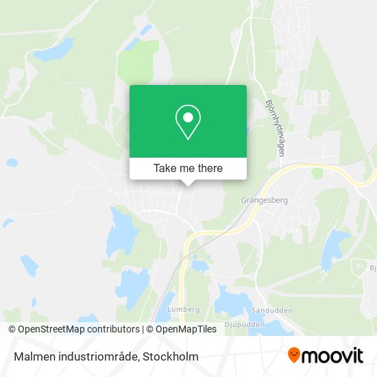 Malmen industriområde map