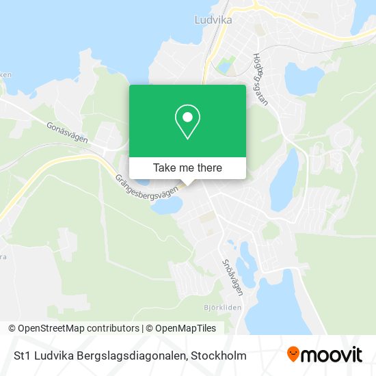 St1 Ludvika Bergslagsdiagonalen map