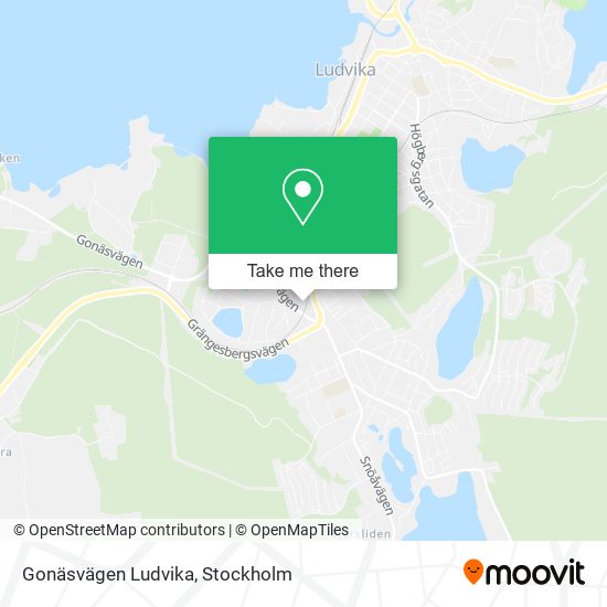 Gonäsvägen Ludvika map