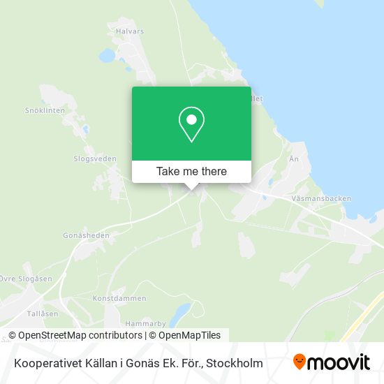 Kooperativet Källan i Gonäs Ek. För. map