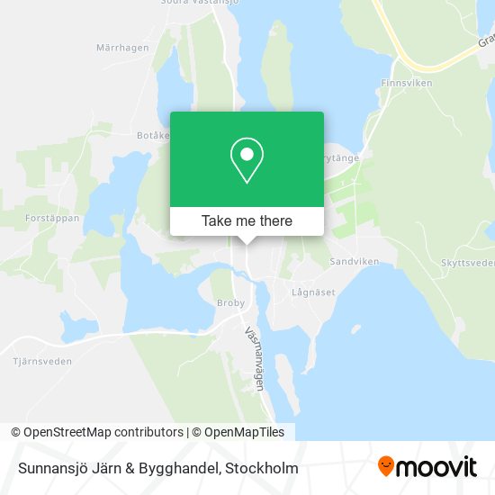 Sunnansjö Järn & Bygghandel map