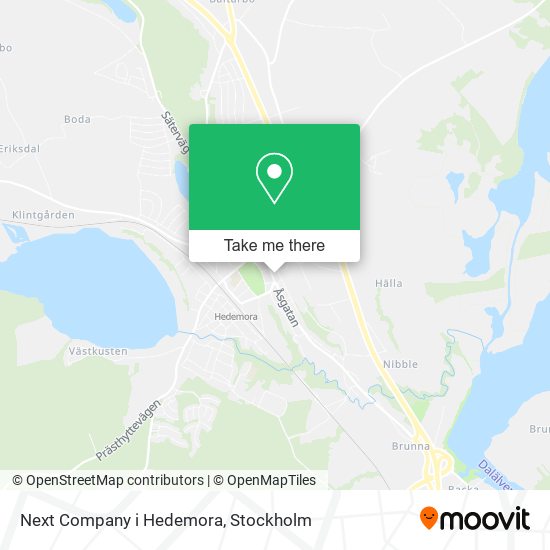 Next Company i Hedemora map