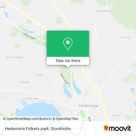 Hedemora Folkets park map