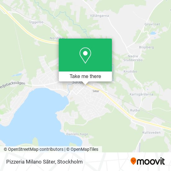 Pizzeria Milano Sãter map