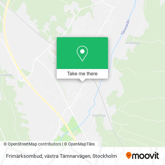 Frimärksombud, västra Tämnarvägen map