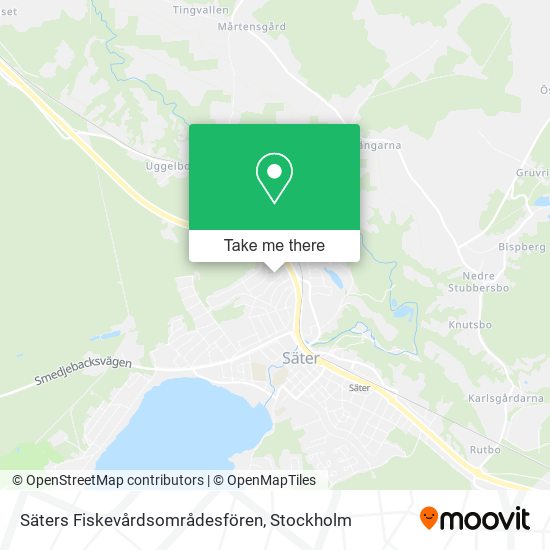 Säters Fiskevårdsområdesfören map