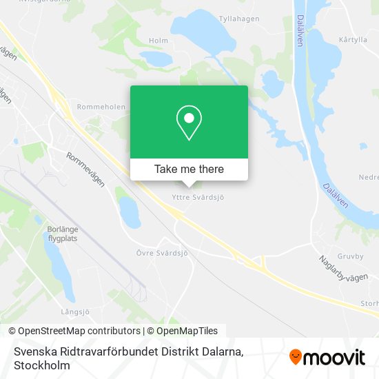 Svenska Ridtravarförbundet Distrikt Dalarna map