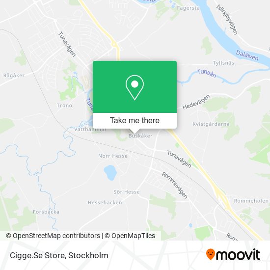 Cigge.Se Store map