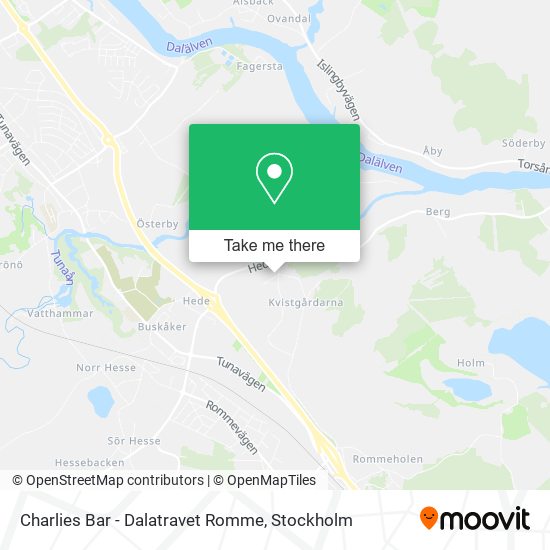 Charlies Bar - Dalatravet Romme map