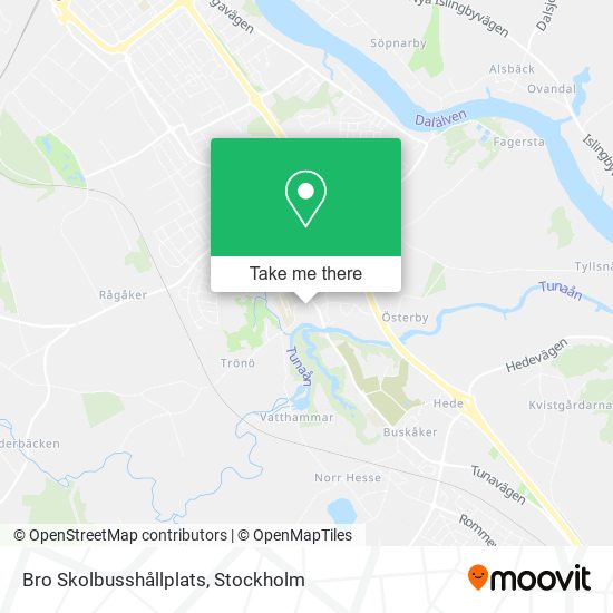 Bro Skolbusshållplats map